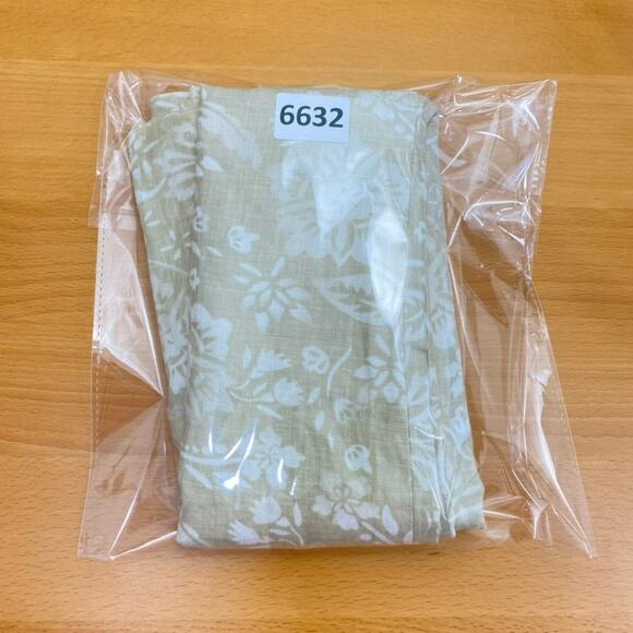 Style & Co Midi Skirt Women's Size 12 Tan Floral Print Linen Neutral Flowy - Picture 12 of 12